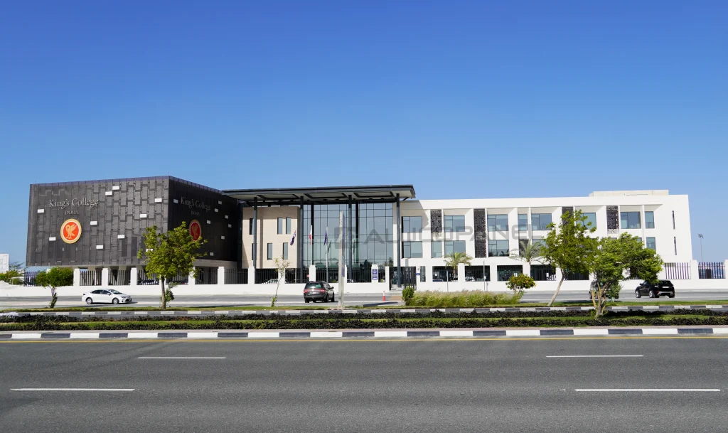 Fire-retardant ACP panels installed on King’s College Doha