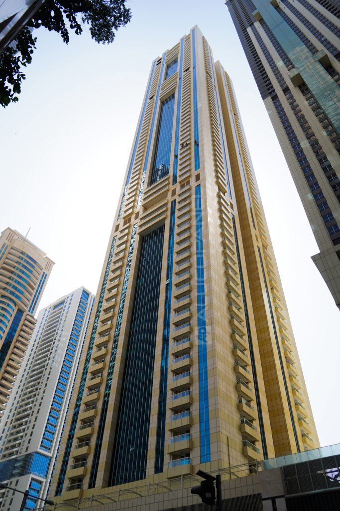 Sulafa Tower full view with Alucopanel A2 cladding in Dubai