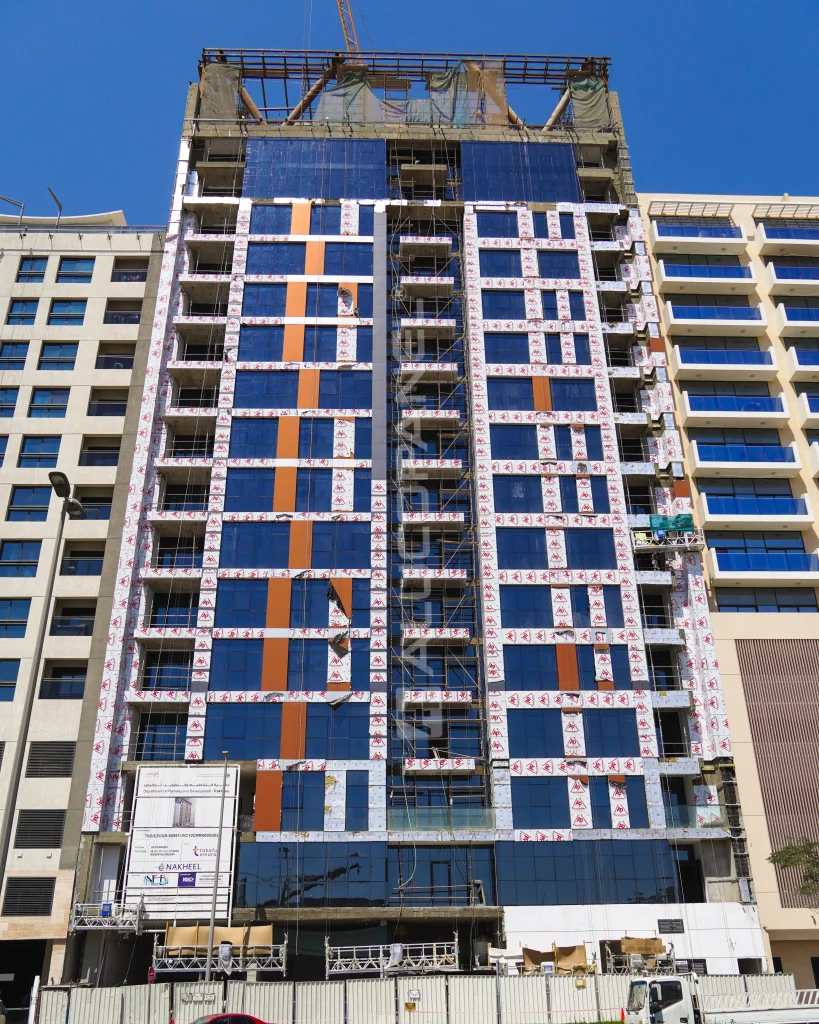 Fire-rated aluminum composite panels used on Dubai tower